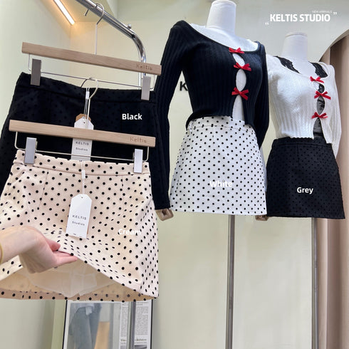 Polka Dot Mini Skirts